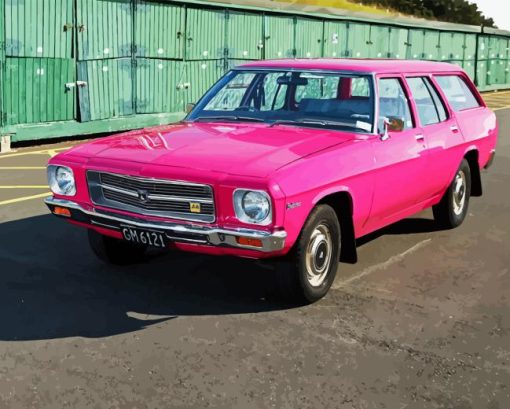 Pink Holden HQ Kingswood Diamond Painting