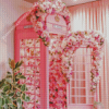 Pink Flower Phone Box Diamond Painting