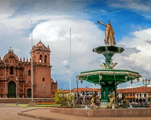 Plaza De Armas Cusco Peru Diamond Painting