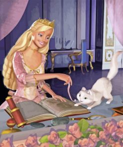 Princess Anneliese Playing With Cat Diamond Painting