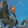 Princess Merida On Horse Diamond Painting