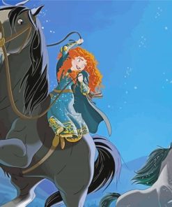 Princess Merida On Horse Diamond Painting