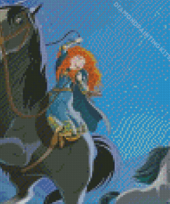 Princess Merida On Horse Diamond Painting