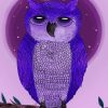 Purple Owl Diamond Painting