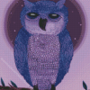 Purple Owl Diamond Painting