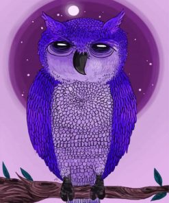 Purple Owl Diamond Painting