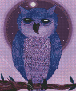 Purple Owl Diamond Painting