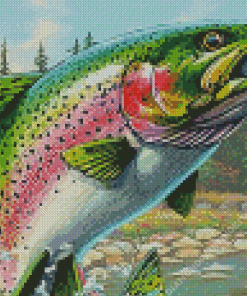 Royal dream Colored Salmon Diamond Painting