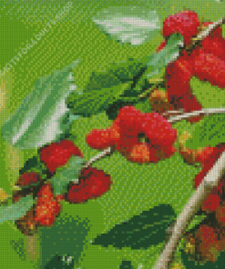 Red Mulberry Tree Diamond Painting