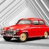 Red Skoda Car Diamond Painting