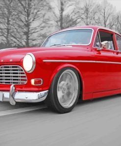 Red Volvo Car Diamond Painting