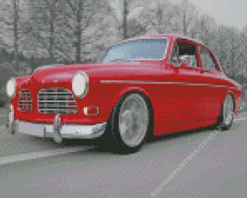 Red Volvo Car Diamond Painting