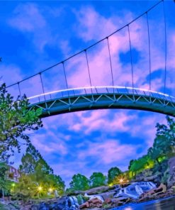 Reedy River Bridge In Greenville Diamond Painting