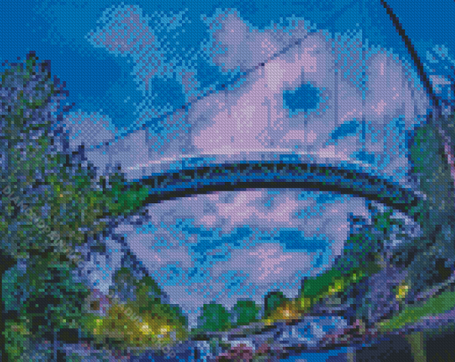 Reedy River Bridge In Greenville Diamond Painting