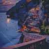 Road To Amalfi Coast night Diamond Painting