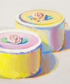 Rosebud Cake by Wayne Thiebaud Marie Diamond Painting