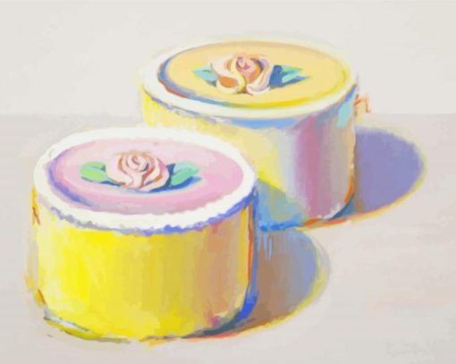 Rosebud Cake by Wayne Thiebaud Marie Diamond Painting