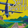 Saint Barthelemy Illustrated Poster Diamond Painting