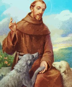 Saint Francis of Assisi Illustration Diamond Painting