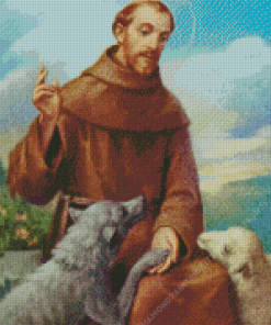 Saint Francis of Assisi Illustration Diamond Painting