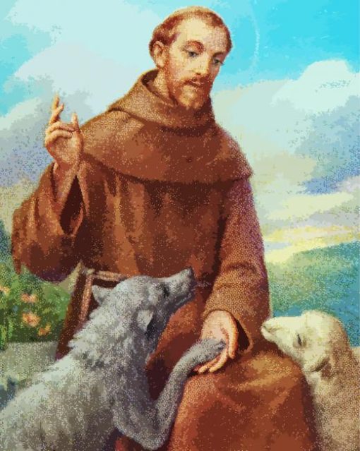 Saint Francis of Assisi Illustration Diamond Painting