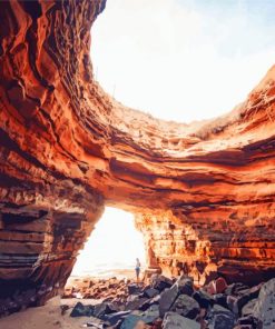 San Diego Sunset Cliffs Beach Cave Diamond Painting