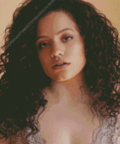 Sarah Jeffery With Curly Hair Diamond Painting