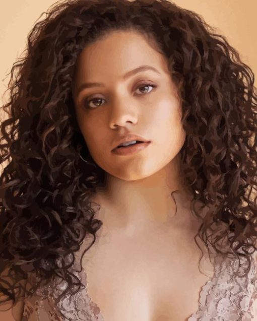 Sarah Jeffery With Curly Hair Diamond Painting