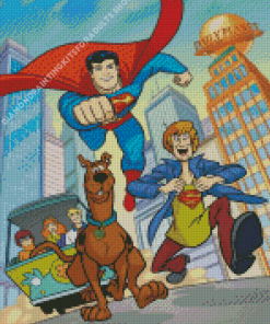 Scooby Doo And Superman Diamond Painting