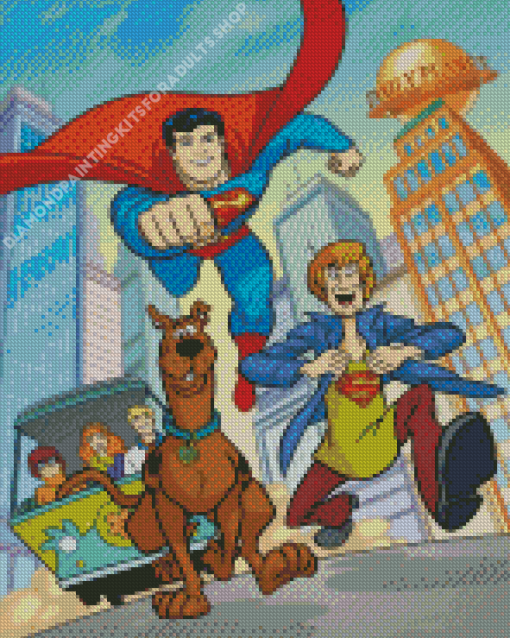 Scooby Doo And Superman Diamond Painting