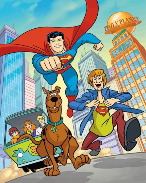 Scooby Doo And Superman Diamond Painting