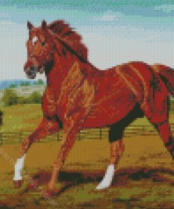 Secretariat Horse Art Diamond Painting