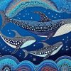 Sharks Aboriginal Diamond Painting