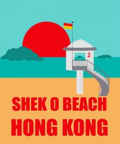 Shek O Beach Hong Kong Poster Diamond Painting