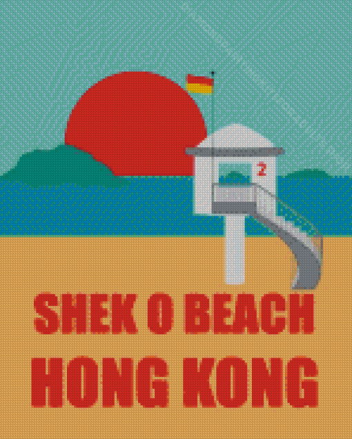 Shek O Beach Hong Kong Poster Diamond Painting