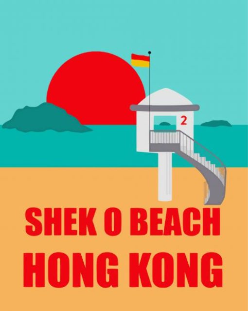 Shek O Beach Hong Kong Poster Diamond Painting