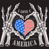 Skull Love You America Diamond Painting