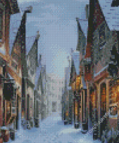 Snowy Hogsmeade Diamond Painting