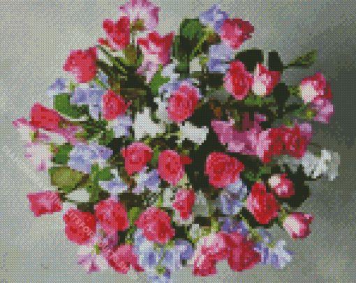 Sweetpea And Roses Diamond Painting