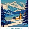 Switzerland Saint Moritz Poster Diamond Painting