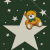 Teddy Bear With Stars Diamond Painting