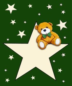 Teddy Bear With Stars Diamond Painting