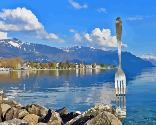 The Alimentarium Fork In Vevey Diamond Painting