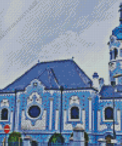 The Blue Church of Bratislava Diamond Painting