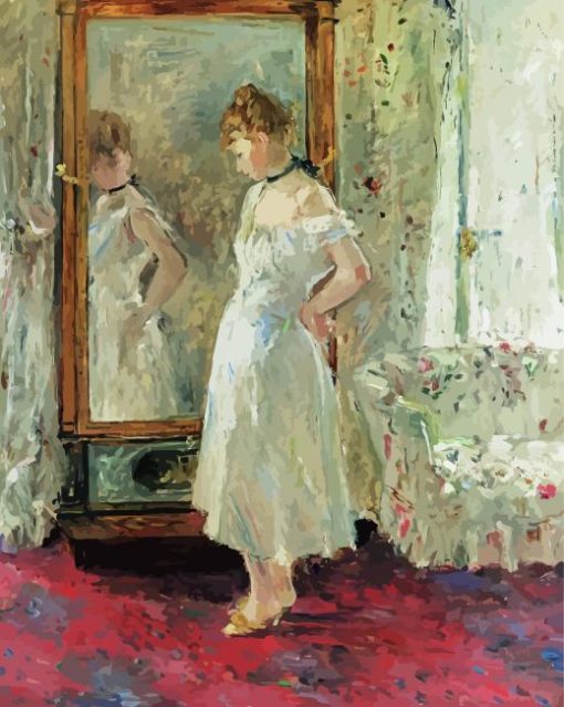 The Psyche Mirror by Berthe Morisot Diamond Painting