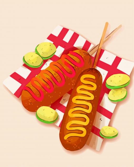 The Corn Dog Diamond Painting