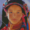 Tibet Girl Illustration Diamond Painting