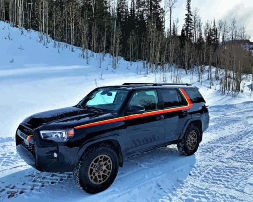 Toyota 4Runner in Snow Diamond Painting