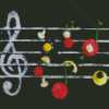 Treble Clef And Notes Diamond Painting