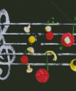 Treble Clef And Notes Diamond Painting